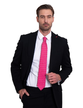 Corbata Pineda Covalin regular de seda estampada para hombre