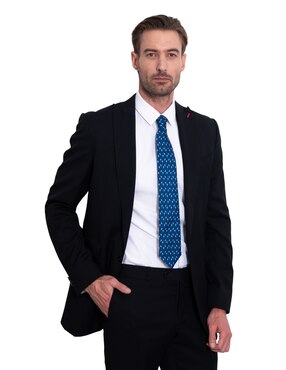 Corbata Pineda Covalin regular de seda estampada para hombre