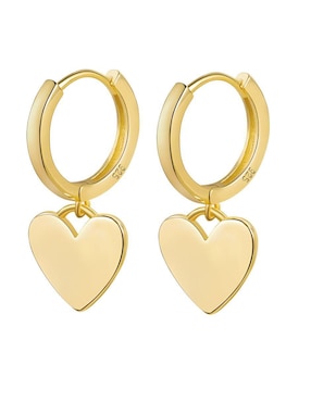 Aretes de corazón Xtellar de plata P 925