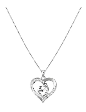 Collar de corazón Xtellar de plata P 925