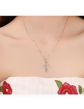 Collar de cruz Xtellar de plata P 925