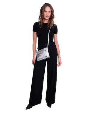 Bolsa crossbody Pineda Covalin Grabado Mariposa de piel para mujer