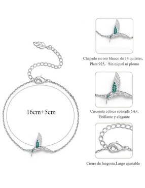 Pulsera Lab.G de plata con circonita p 925