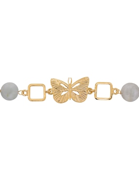 Pulsera Pineda Covalin con piedra lunar Mariposa con acabado