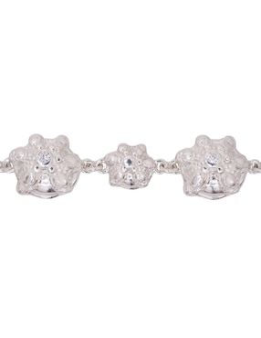 Pulsera Pineda Covalin de plata con zirconia P 925 Muertos con acabado