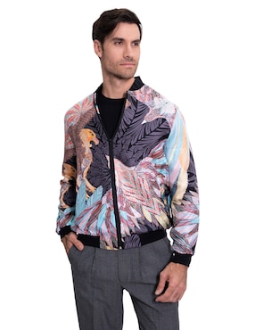 Chamarra bomber pineda covalin con bolsillos para hombre