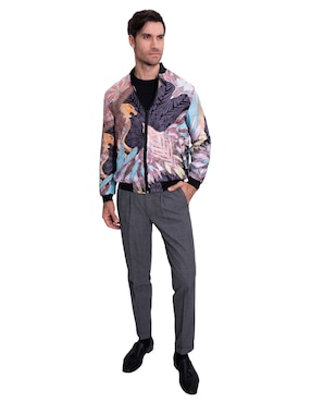 Chamarra bomber pineda covalin con bolsillos para hombre