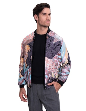 Chamarra bomber pineda covalin con bolsillos para hombre