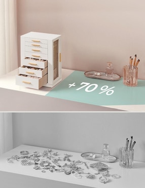 Joyero Songmics Home Gisella con espejo