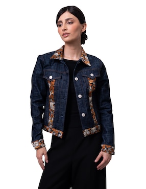 Chamarra denim Pineda Covalin Mariposa Monarca para mujer