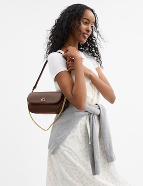 Bolsa shoulder Coach de piel para mujer