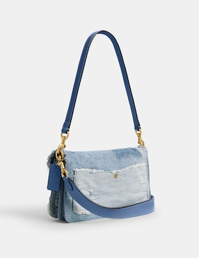 Bolsa shoulder Coach Denim Patchwork para mujer