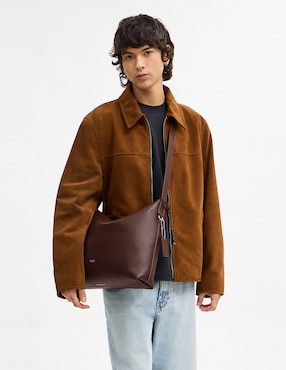 Bolsa messenger Coach Natural Grain Leather de piel para hombre