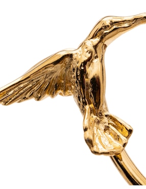 Arracadas de colibrí Pineda Covalin con acabado chapa de oro 18 K