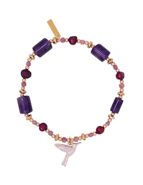 Pulsera Pineda Covalin con amatista y perla Colibrí acabado lustre
