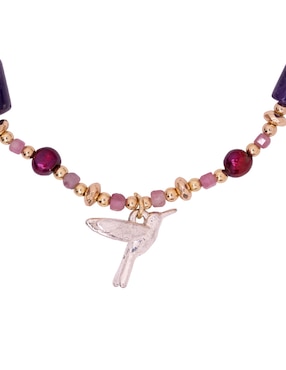 Pulsera Pineda Covalin con amatista y perla Colibrí acabado lustre