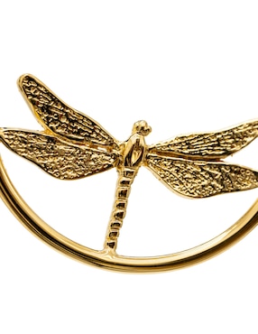 Arracadas de arco Pineda Covalin Libélula chapa de oro 18 k