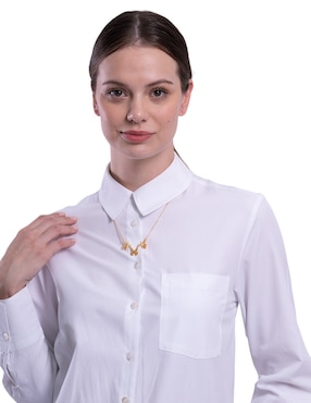 Collar de mariposa Pineda Covalin con acabado chapa de oro 18 K