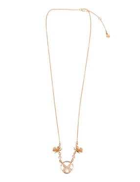Collar de mariposa Pineda Covalin con acabado chapa de oro 18 K