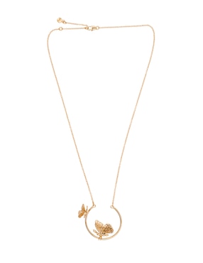 Collar de mariposa Pineda Covalin con acabado chapa de oro 18 K