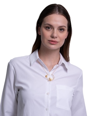 Collar de mariposa Pineda Covalin con acabado chapa de oro 18 K