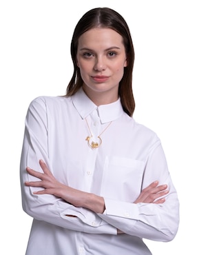 Collar de mariposa Pineda Covalin con acabado chapa de oro 18 K