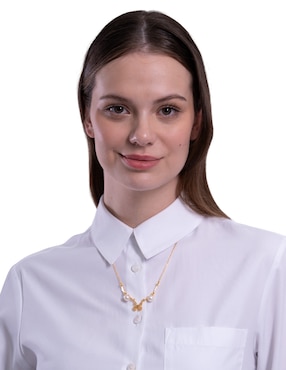 Collar de mariposa Pineda Covalin con acabado chapa de oro 18 K