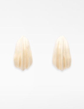 Aretes cortos de media luna Adolfo Dominguez