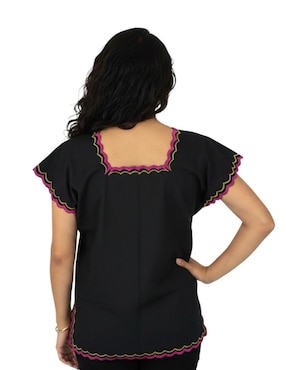 Blusa Teya Artesanal manga corta para mujer