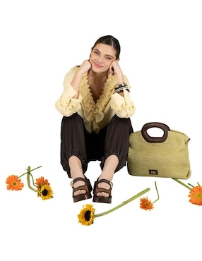 Bolsa satchel Prada para mujer