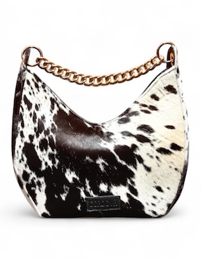 Bolsa hobo Cordova Fortune Cow Black de piel para mujer