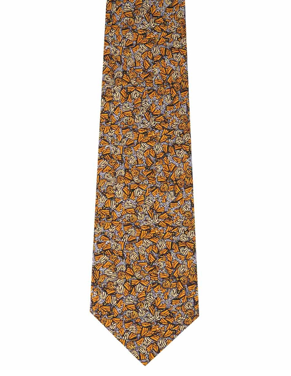 Corbata regular de seda gráfico para hombre