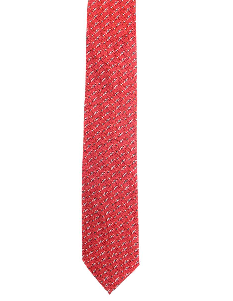 Corbata regular de seda gráfico para hombre 2