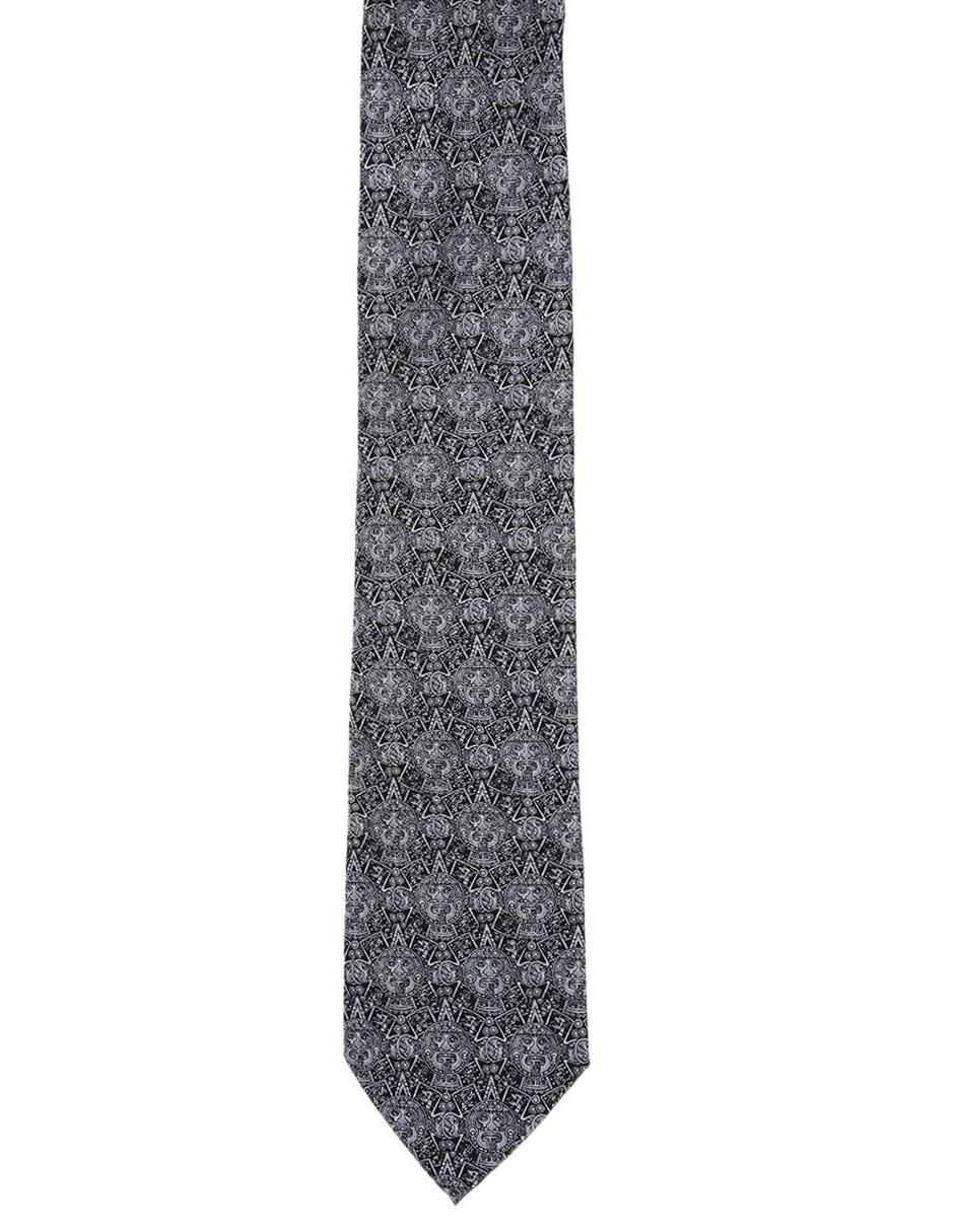 Corbata regular de seda gráfico para hombre 2