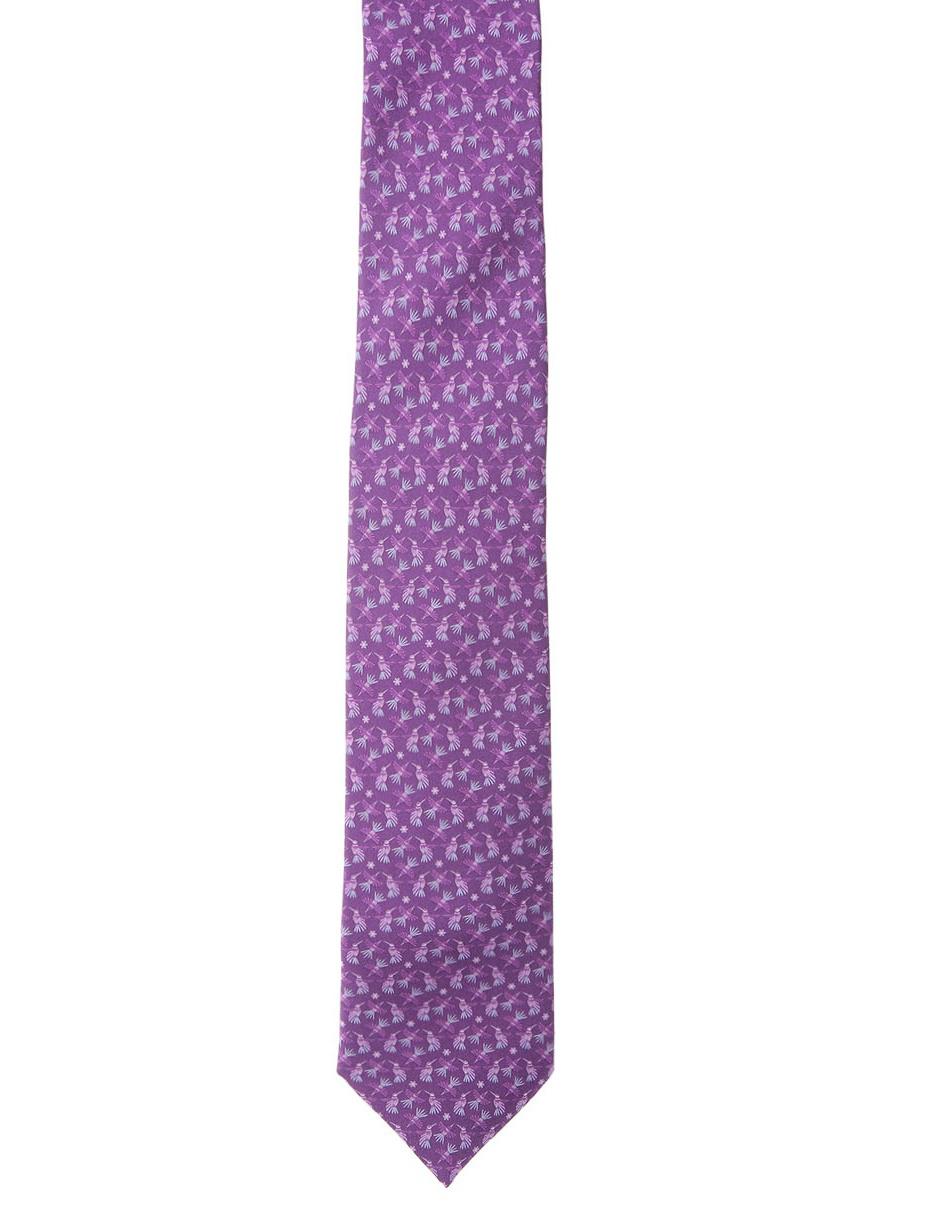 Corbata regular de seda gráfico para hombre 2