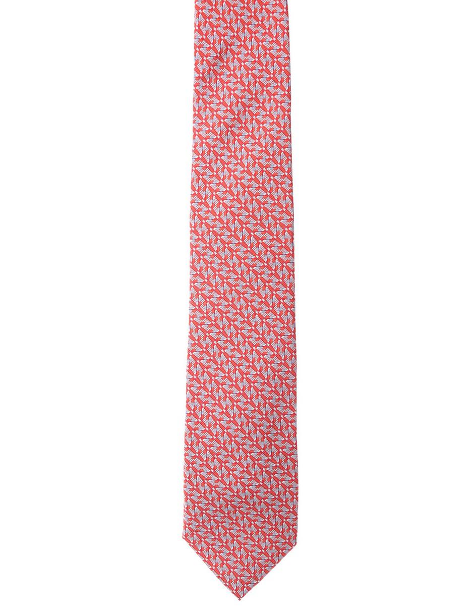 Corbata regular de seda gráfico para hombre 2