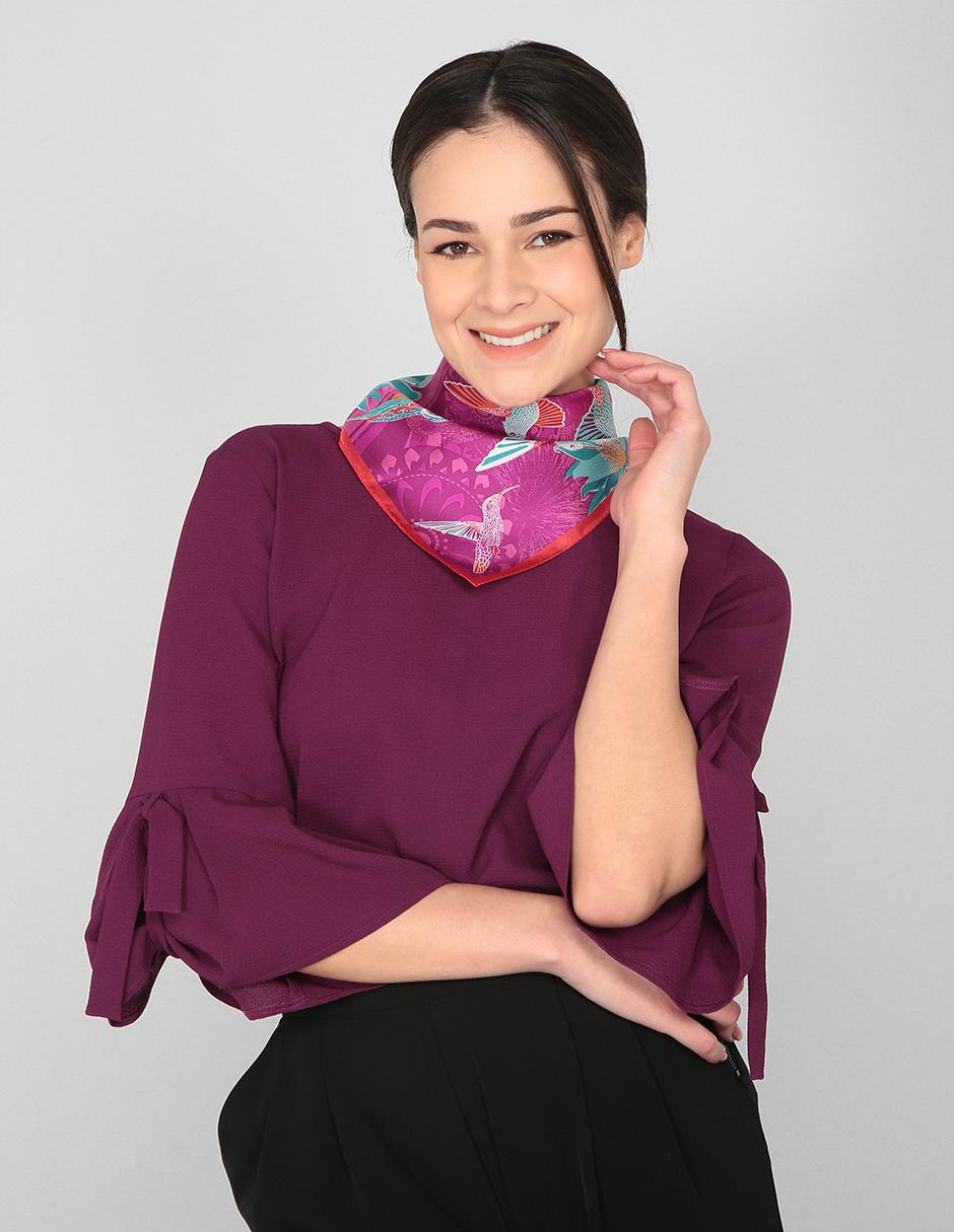 Pañuelo Colibrí Mensajero del Amor magenta