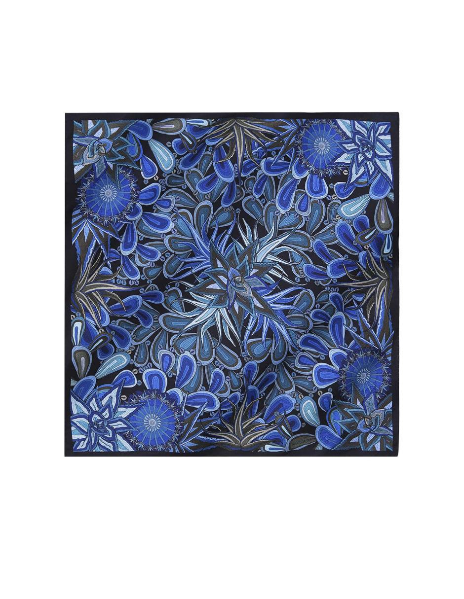 Pashmina seda azul