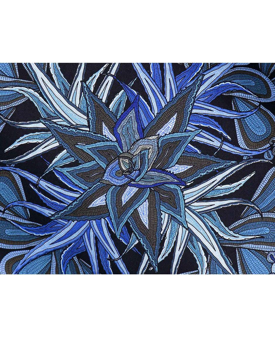 Pashmina seda azul 2
