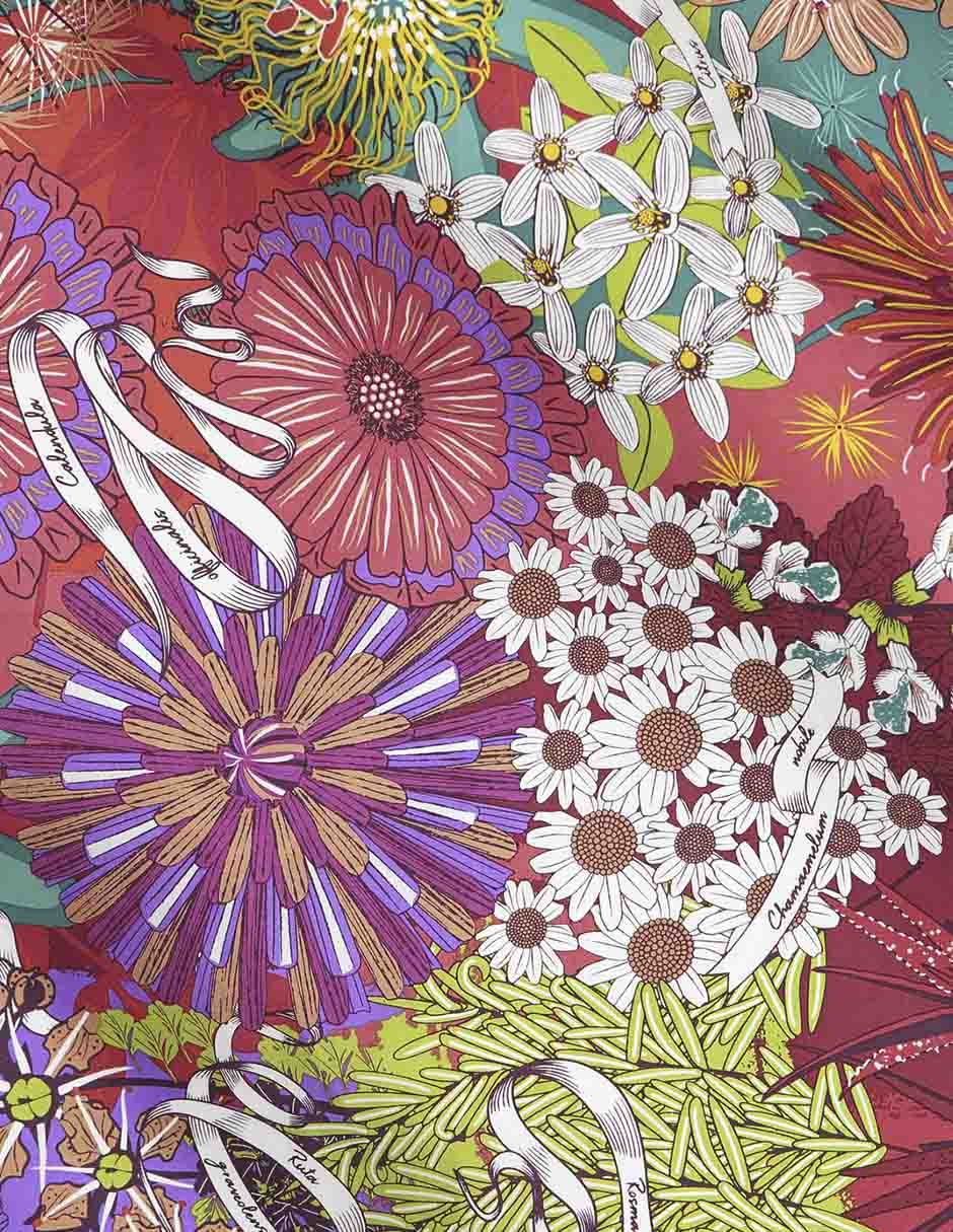 Mascada con estampado floral 2
