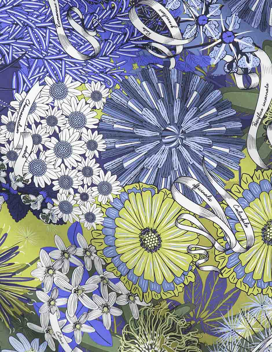 Mascada con estampado floral 2
