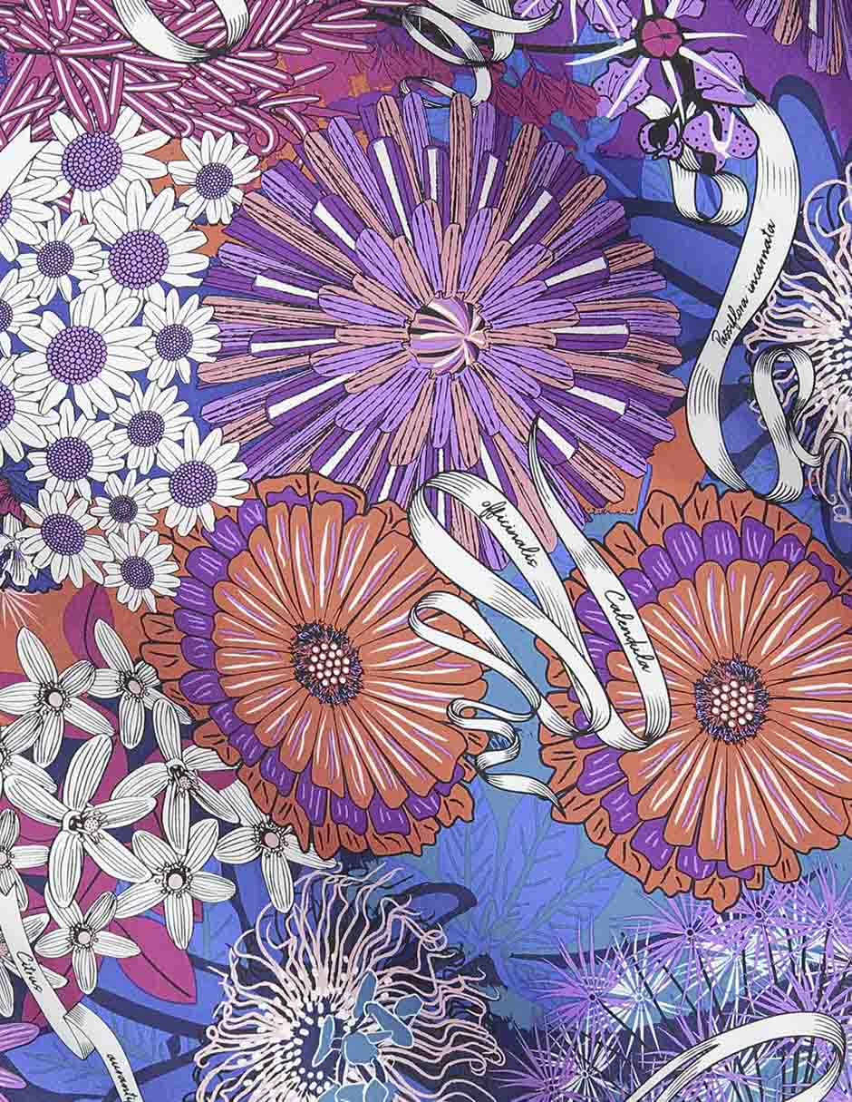 Mascada con estampado floral 2