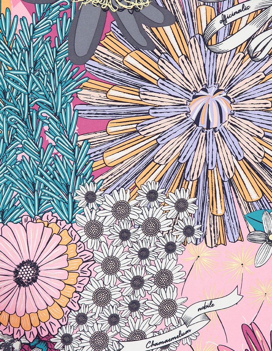 Mascada con estampado floral 2