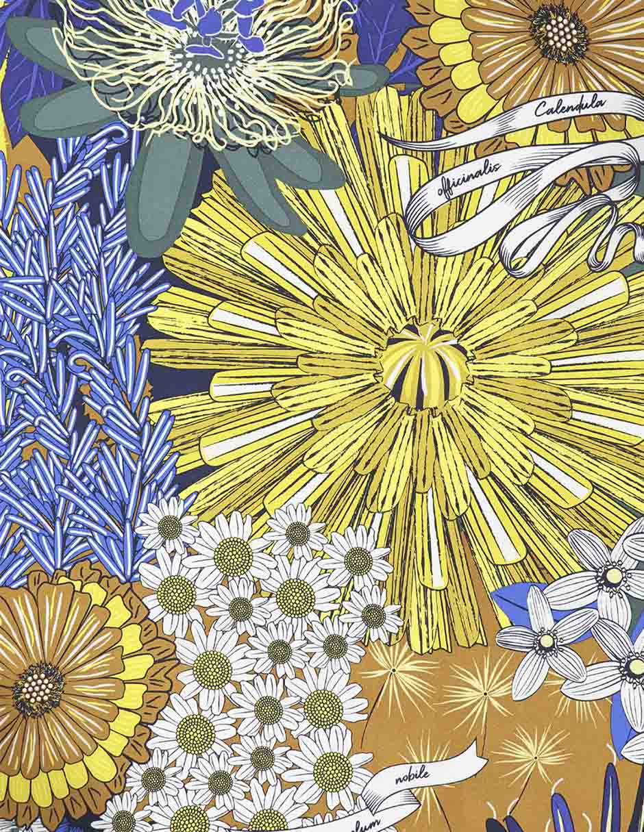 Mascada con estampado floral 2