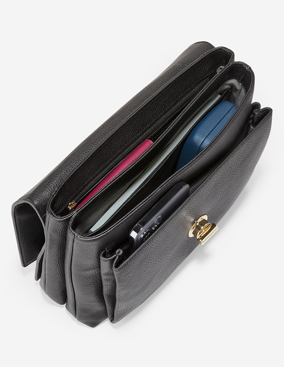 Bolsa satchel de piel para mujer 5