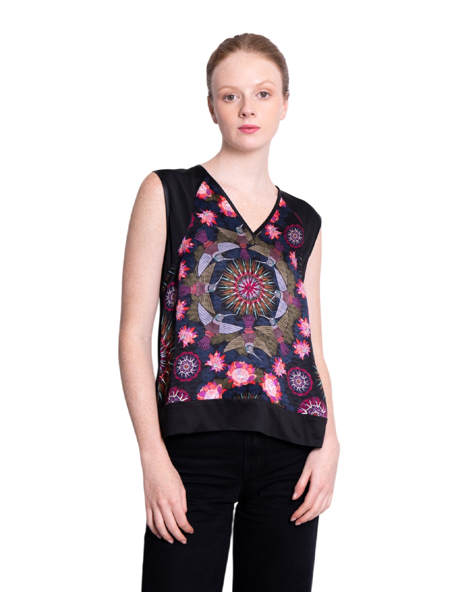 Blusa sin manga para mujer