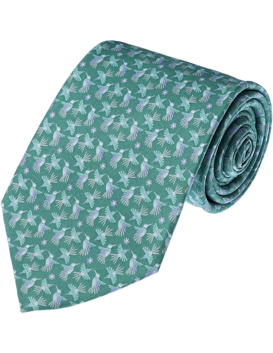 Corbata regular de seda gráfico para hombre