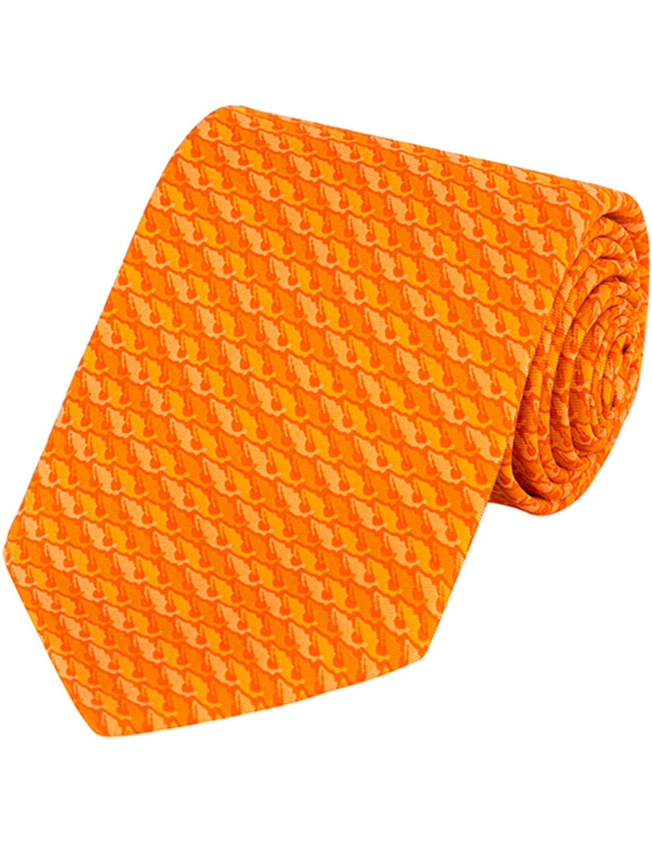 Corbata regular de seda gráfico para hombre