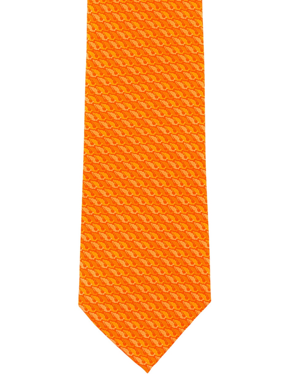 Corbata regular de seda gráfico para hombre 2