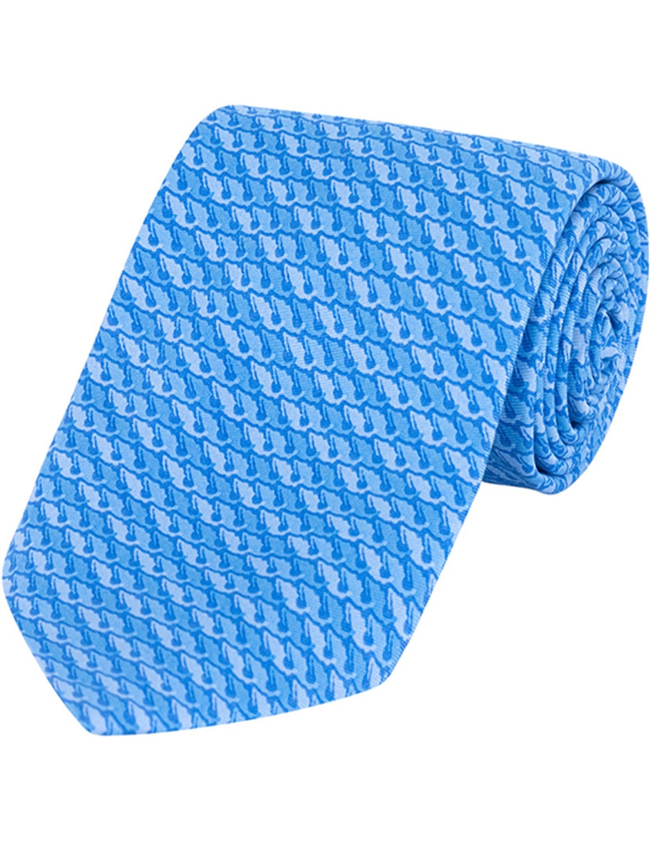 Corbata regular de seda gráfico para hombre